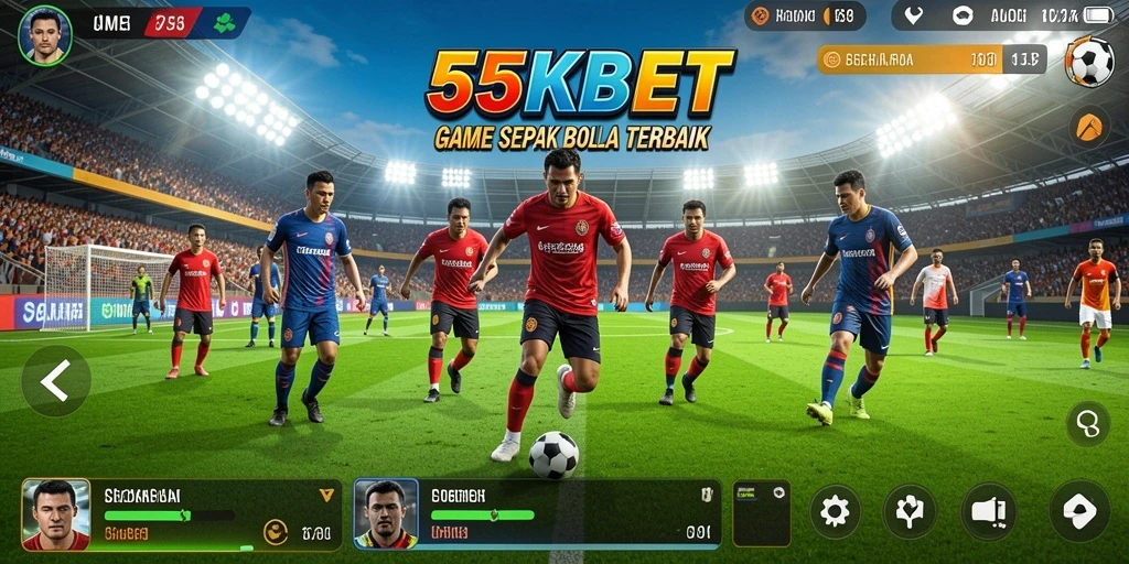 Tangkapan layar utama gameplay 55KBET dengan aksi menarik di lapangan.