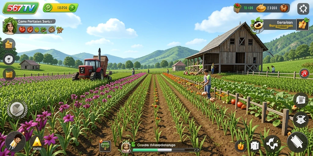 Tampilan gameplay menarik dari 567TV saat bertani.