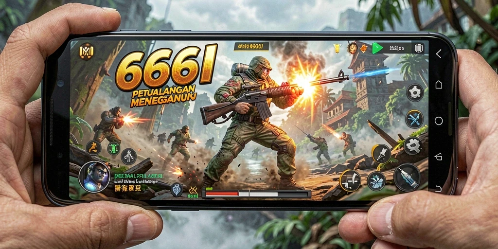 Tampilan action seru dalam game 666I dengan pertarungan intens.