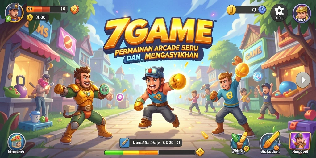Tangkapan layar menampilkan gameplay seru 7GAME dalam kategori Arcade.