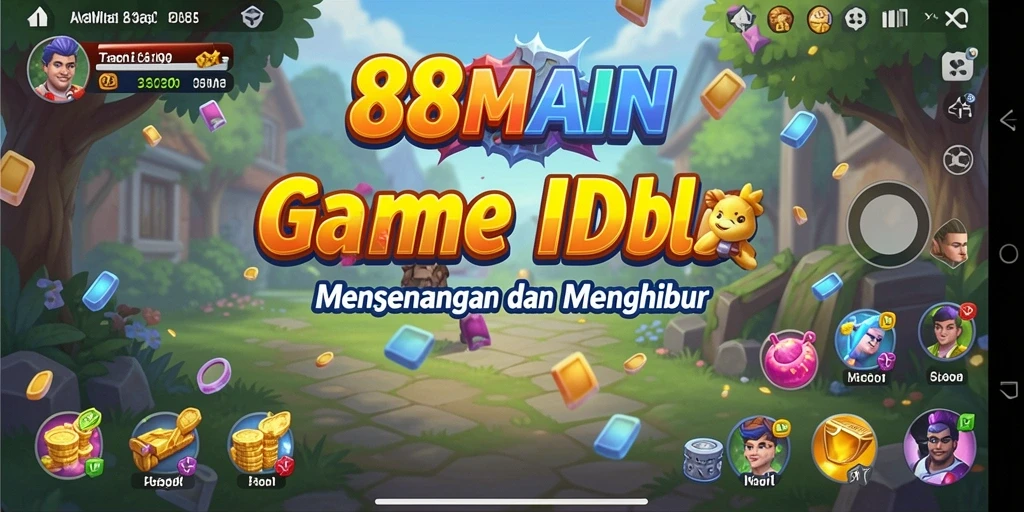 Tampilan gameplay aktif di 88MAIN yang menampilkan kemajuan dalam permainan Idle.