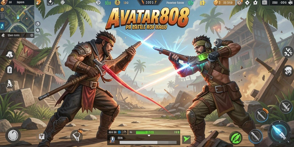 Gameplay seru AVATAR808 dalam pertempuran Battle Royale.