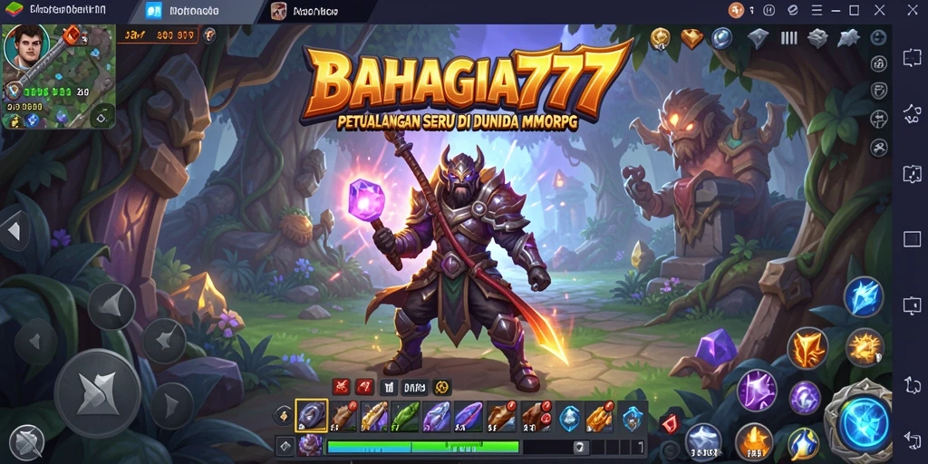 Screenshot menampilkan aksi pertempuran seru di BAHAGIA777.