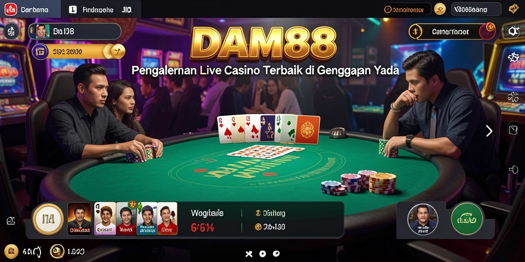 Tampilan gameplay Live Casino dengan dealer profesional yang interaktif.