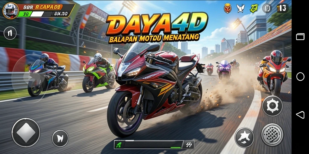 Gameplay seru balapan motor di DAYA4D yang penuh adrenalin.