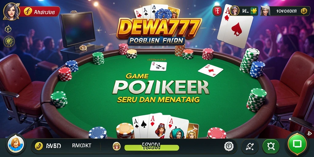 Tampilan menarik dari gameplay Poker di DEWA777.