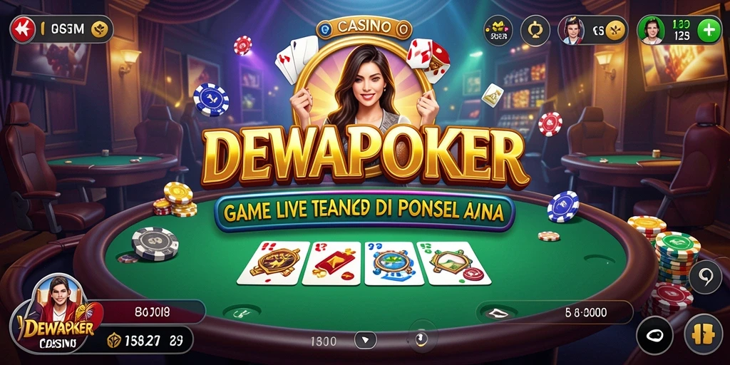 Tampilan gameplay Live Casino yang seru dan interaktif di DEWAPOKER.