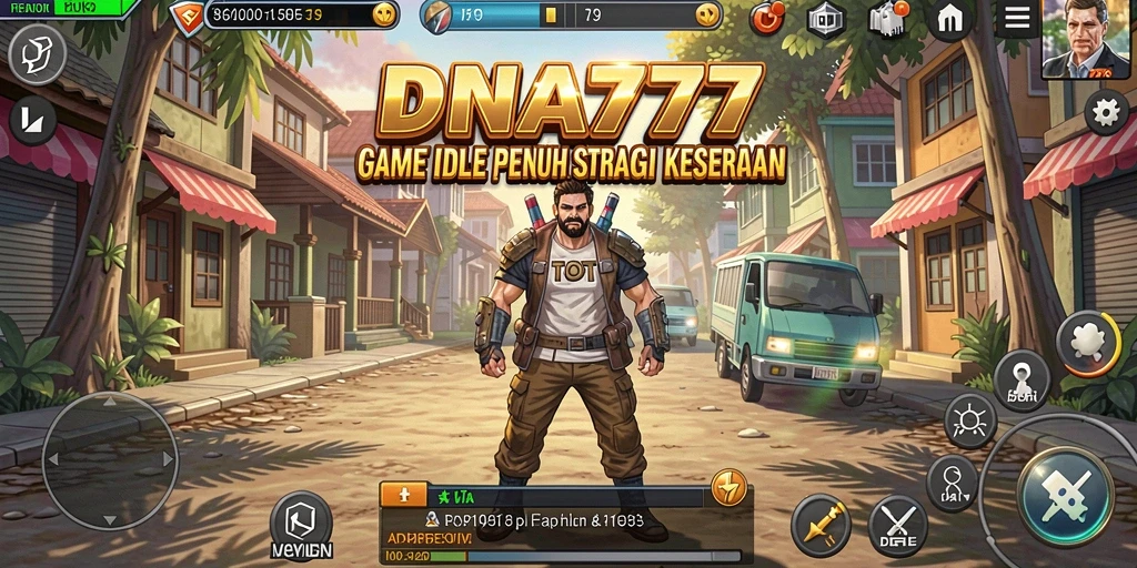 Tampilan gameplay menakjubkan dari DNA777 dengan elemen Idle yang menarik.