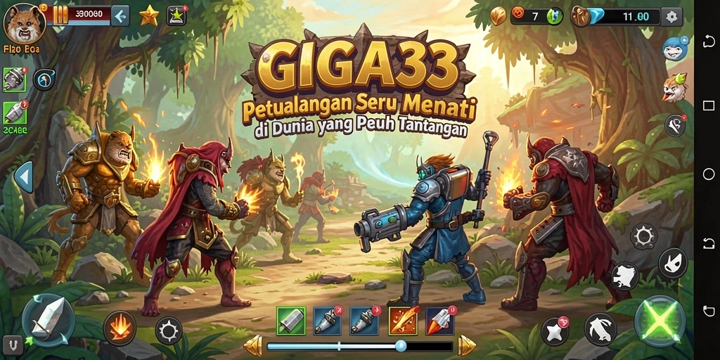 Tampilan gameplay GIGA33 yang mendebarkan di dunia petualangan.