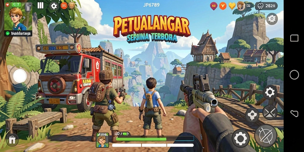 Screenshot gameplay Open World JP6789 menampilkan petualangan mendebarkan.