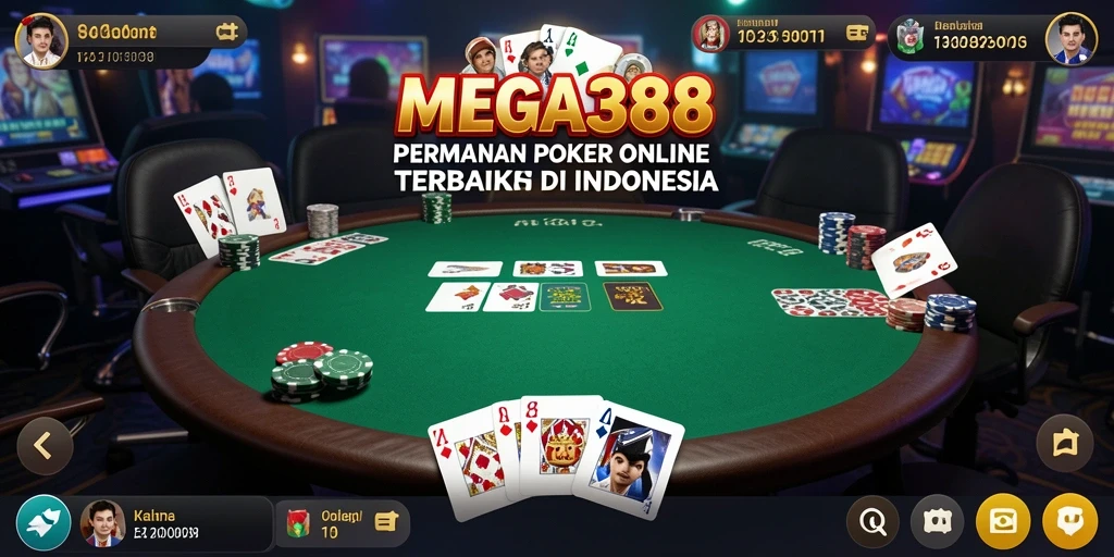 Tampilan gameplay menarik dan interaktif dari permainan Poker MEGA388.