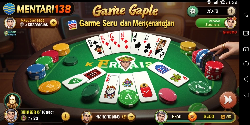Tampilan permainan Gaple yang menarik dan interaktif.
