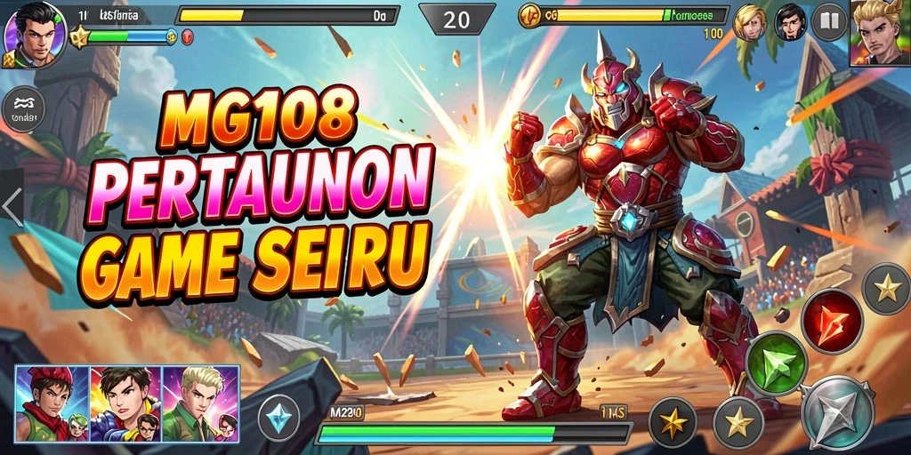 Tampilan gameplay MG108 menunjukkan aksi pertarungan yang dinamis dan memukau.