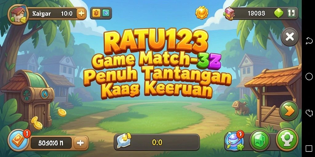 Screenshot gameplay <strong>RATU123</strong> yang menunjukkan aksi mencocokkan permata.