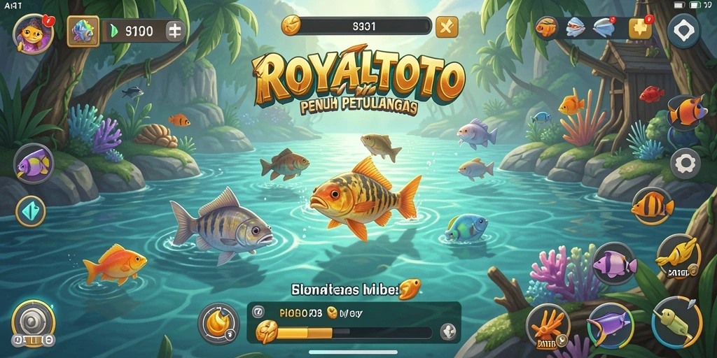 Screenshot utama ROYALTOTO menampilkan aksi memancing yang mendebarkan.