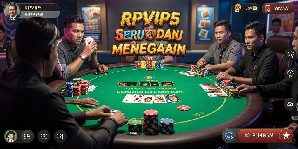 Tampilan gameplay poker yang seru dan mendebarkan di RPVIP5.