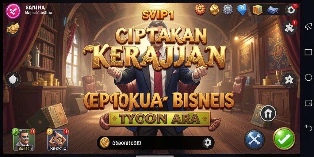 Tampilan gameplay menarik SVIP1 saat membangun bisnis Tycoon.