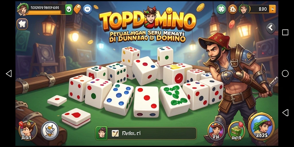 Tampilan gameplay seru di TOPDOMINO yang penuh tantangan.