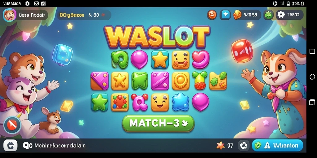 Tampilan gameplay seru dalam WASLOT dengan elemen colorful.