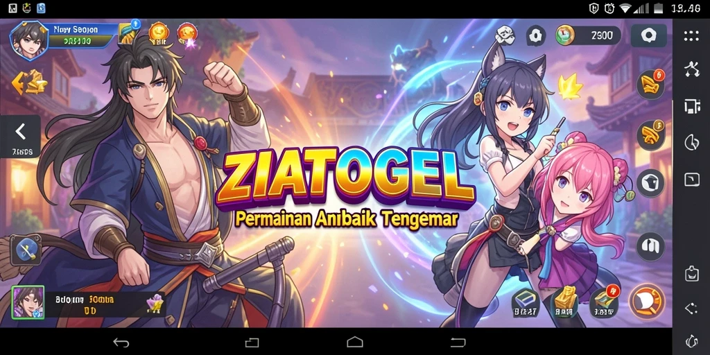 Gameplay ZIATOGEL yang penuh warna dan menarik.